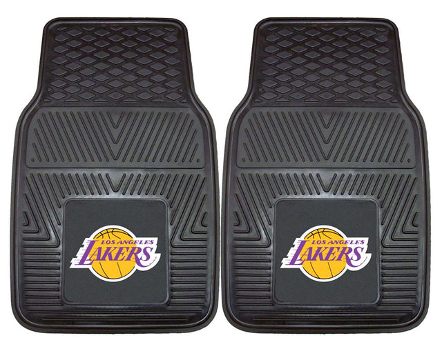 Alfombrillas de vinilo resistentes de 2 piezas para coche de Los Angeles Lakers