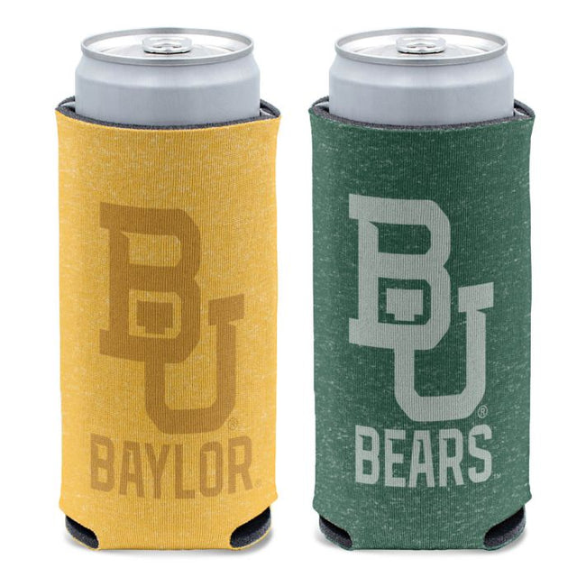 Enfriador de latas delgado de 12 oz con diseño jaspeado de los Baylor Bears