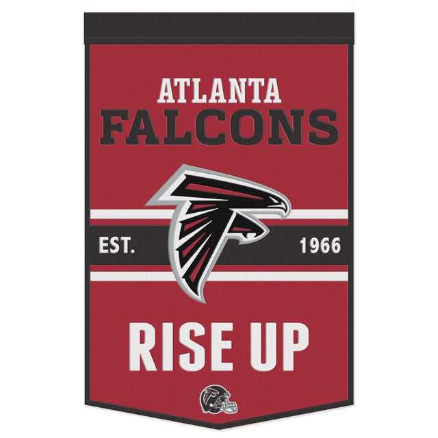 Banner de lana de los Atlanta Falcons de 24 x 38 pulgadas con diseño de eslogan Dynasty