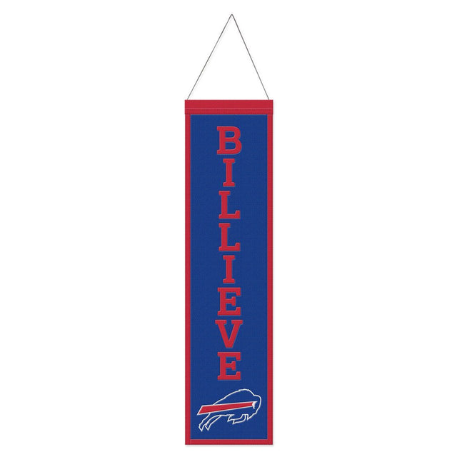 Buffalo Bills Banner Wool 8x32 Heritage Slogan Design