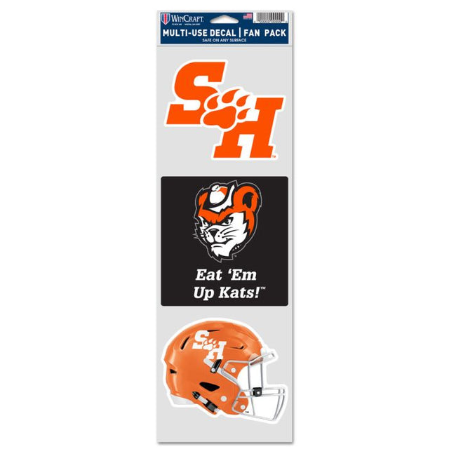 山姆休斯顿州立大学熊队 山姆休斯顿州立大学橄榄球迷贴花 3.75 英寸 x 12 英寸