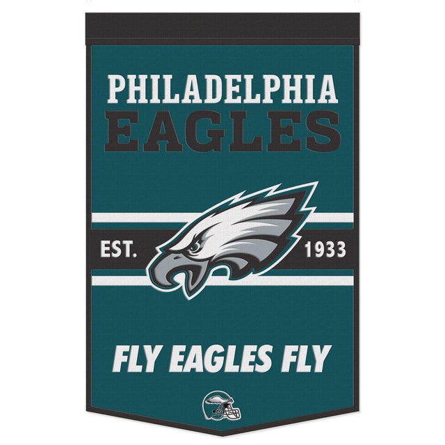 Philadelphia Eagles Banner Wool 24x38 Dynasty Slogan Design