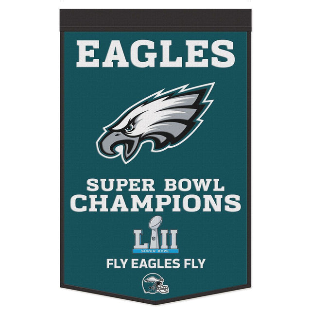 Philadelphia Eagles Banner Wool 24x38 Dynasty Champ Design