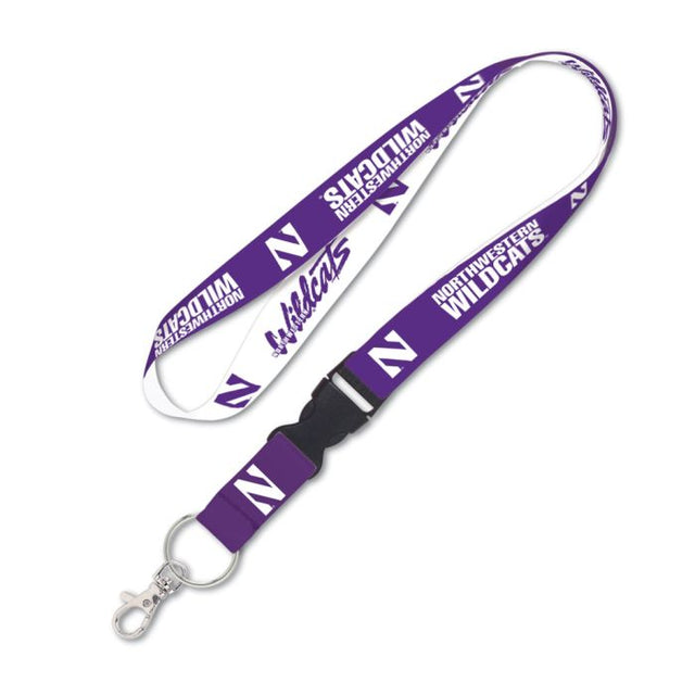 Cordón de los Northwestern Wildcats con hebilla desmontable de 1"