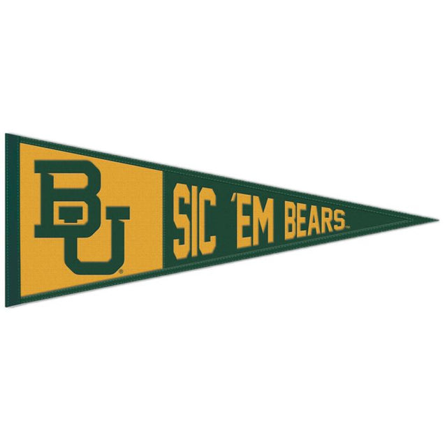 Banderín de lana con el lema de los Baylor Bears, 13" x 32"