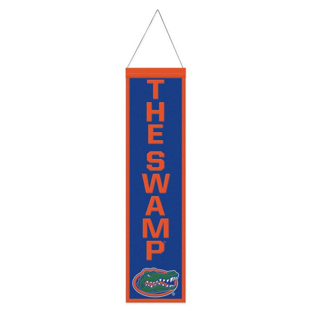 Bandera de lana con el lema de los Florida Gators, 8" x 32"