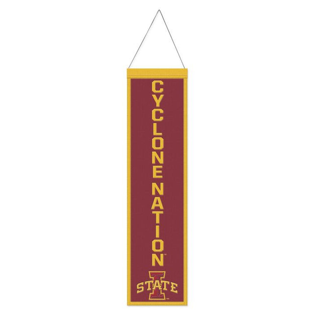 Iowa State Cyclones SLOGAN Wool Banner 8" x 32"