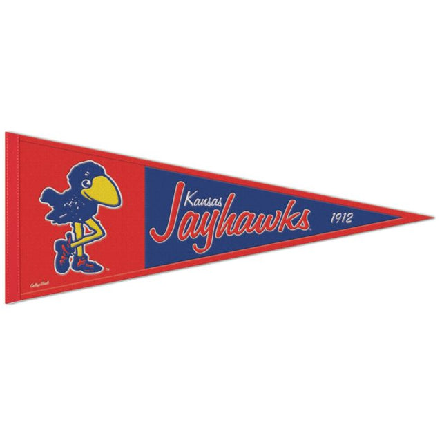 Kansas Jayhawks /College Vault VAULT Wool Pennant 13" x 32"