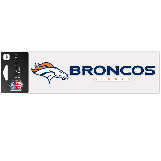 Calcomanía de los Denver Broncos, 3 x 10, corte perfecto, marca denominativa, color