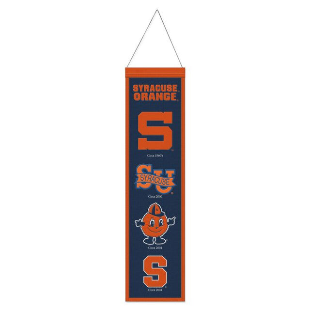Estandarte de lana de Syracuse Orange/College Vault de 8" x 32"