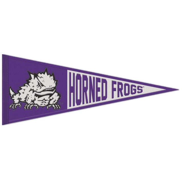 TCU Horned Frogs Wool Pennant 13" x 32"