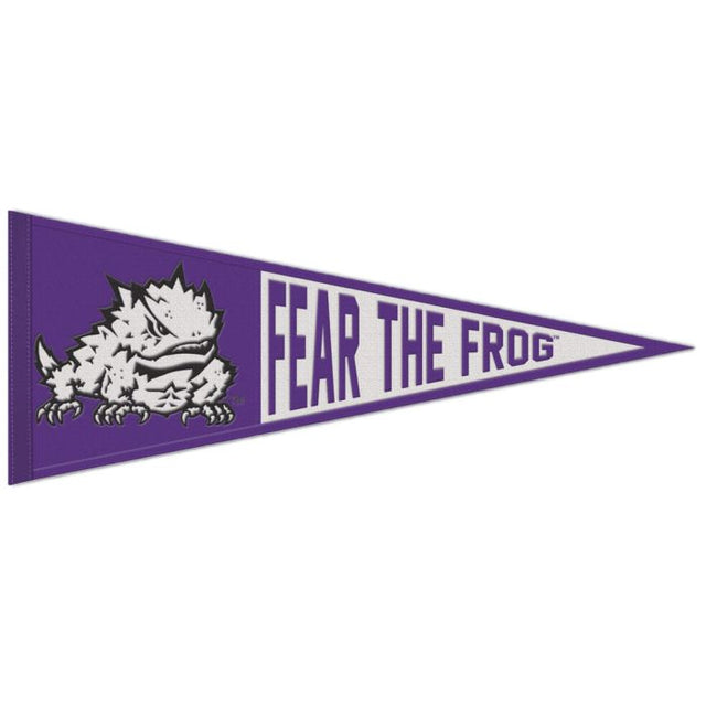 TCU Horned Frogs Slogan Wool Pennant 13" x 32"