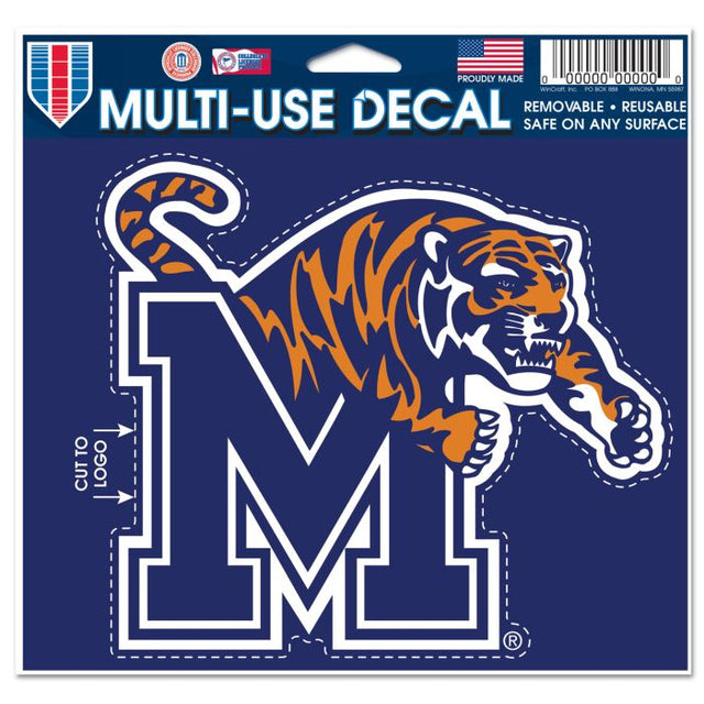 Memphis Tigers Multi-Use Decal - cut to logo 5" x 6"
