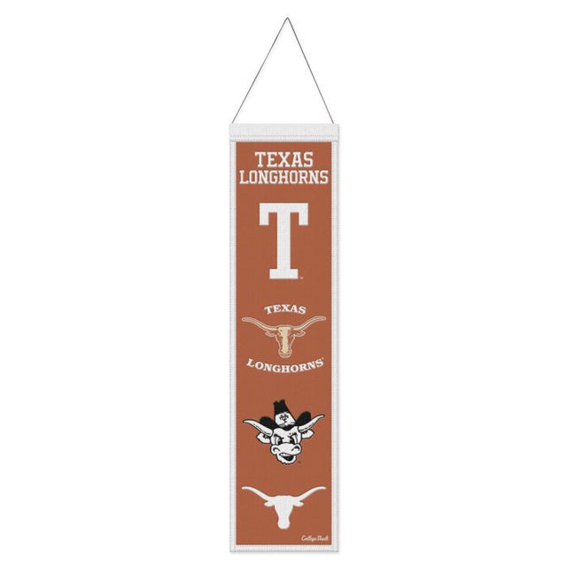 Texas Longhorns /College Vault Evolution Wool Banner 8" x 32"