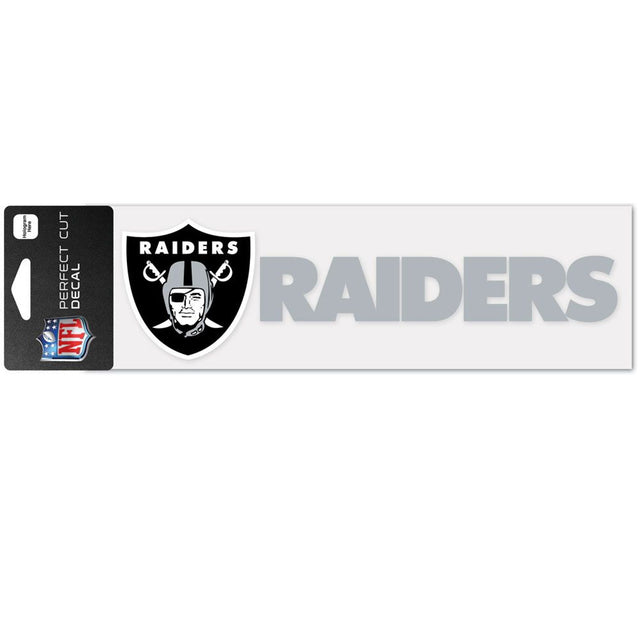 Calcomanía de los Raiders de Las Vegas, 3 x 10, corte perfecto, marca denominativa, color