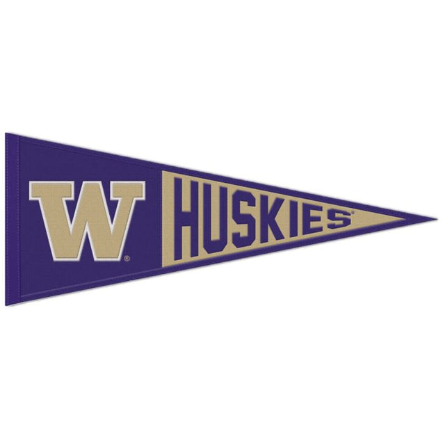 Banderín de lana de Washington Huskies, 13" x 32"