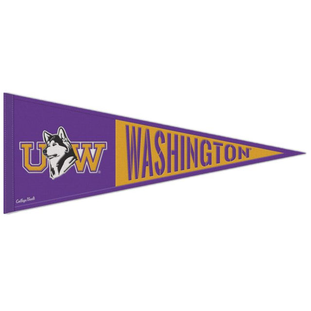 Banderín de lana retro de Washington Huskies/College Vault de 13" x 32"
