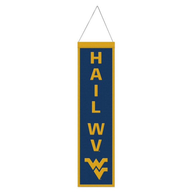 West Virginia Mountaineers SLOGAN Wool Banner 8" x 32"