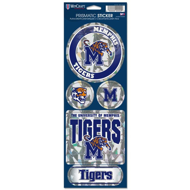 Memphis Tigers Prismatic Decal 4" x 11"