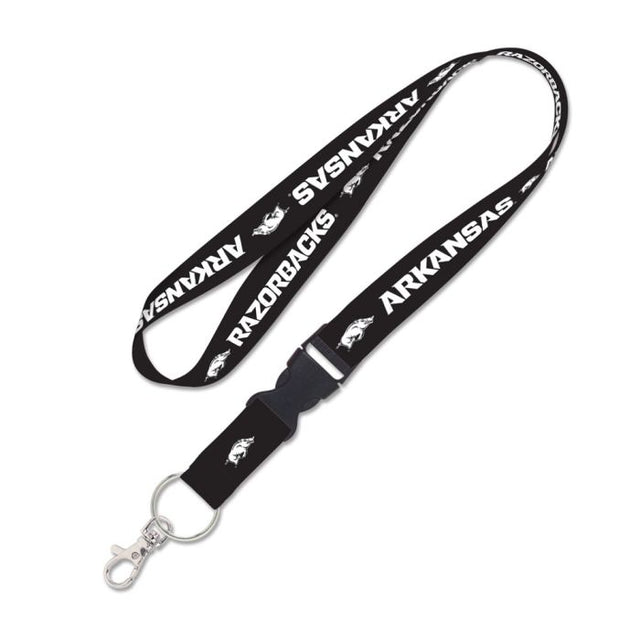 Arkansas Razorbacks BLACKOUT Lanyard w/detachable buckle 1"