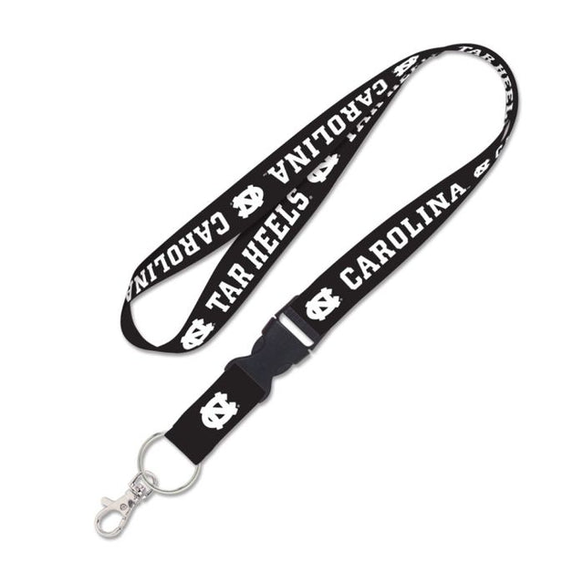 North Carolina Tar Heels BLACKOUT Lanyard w/detachable buckle 1"