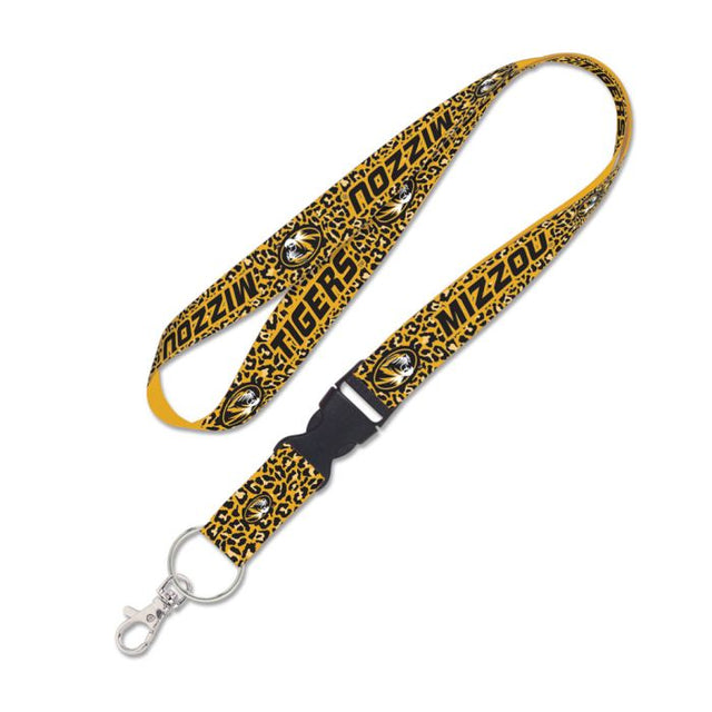 Cordón con ESTAMPADO DE LEOPARDO de Missouri Tigers con hebilla desmontable de 1"