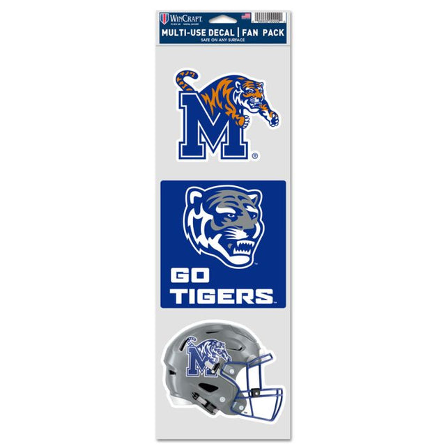 Memphis Tigers Fan Decals 3.75" x 12"