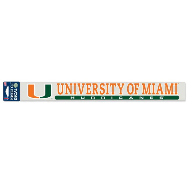 Miami Hurricanes Perfect Cut Decals 2" x 17"