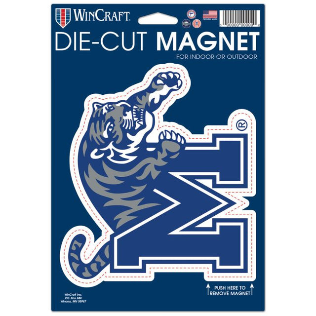 Memphis Tigers Die Cut Logo Magnet 6.25" x 9"