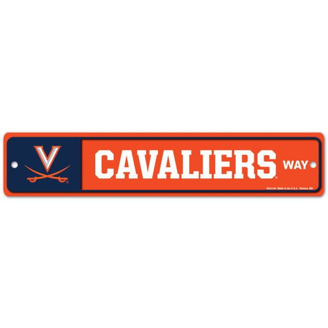 Virginia Cavaliers Street / Zone Sign 3.75" x 19"