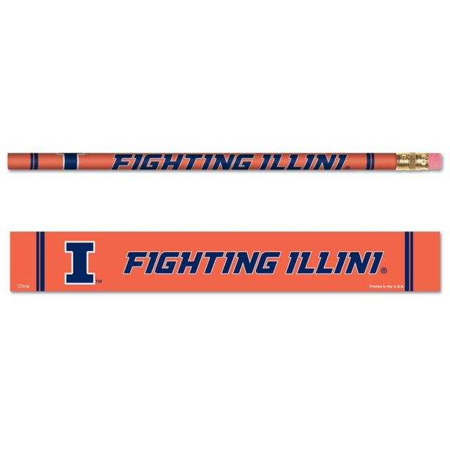 Paquete de 6 lápices de Illinois Fighting Illini