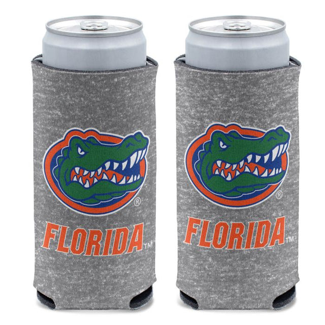 Enfriador de latas delgado de 12 oz con acabado gris jaspeado de Florida Gators