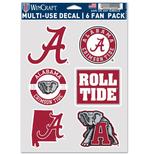 Paquete de 6 ventiladores multiusos Alabama Crimson Tide