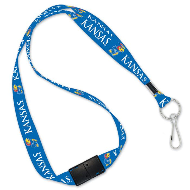 Kansas Jayhawks Lanyards w/Breakaway 1"