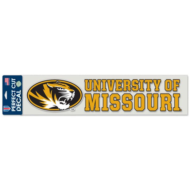 Calcomanías de Missouri Tigers de corte perfecto de 4" x 17"