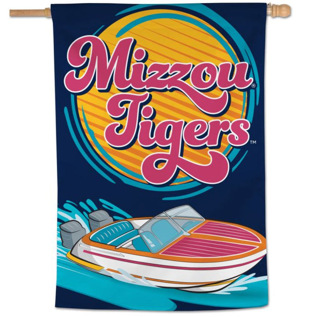 Bandera vertical de lancha rápida Missouri Tigers MISSOURI LAKE VIBES de 28" x 40"