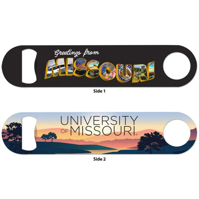 Abridor de botellas de metal de 2 lados Missouri Tigers MISSOURI LAKE VIBES DESTINATION