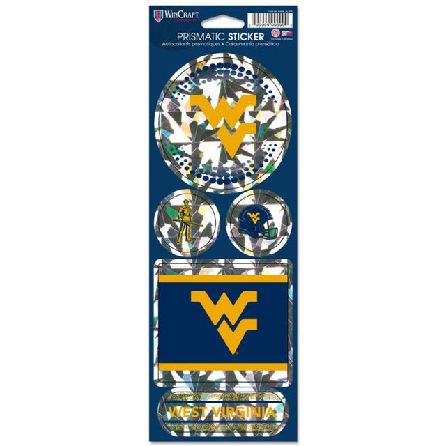 West Virginia Mountaineers Prismatic Decal 4" x 11"