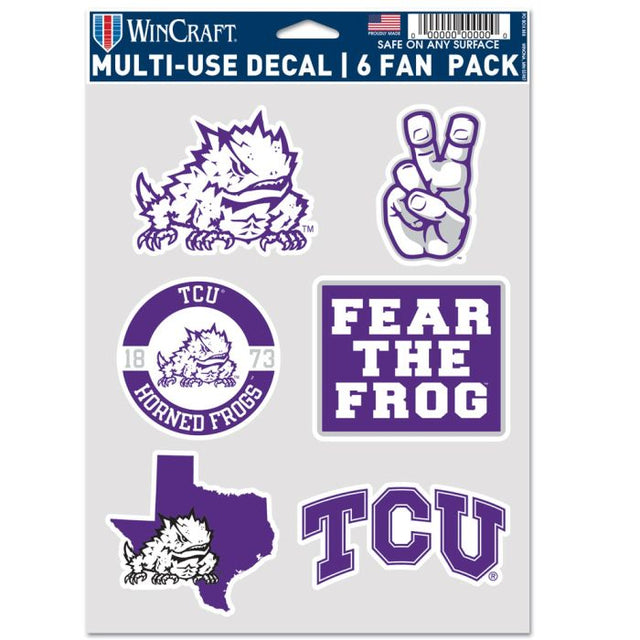 TCU Horned Frogs Multi Use 6 fan pack