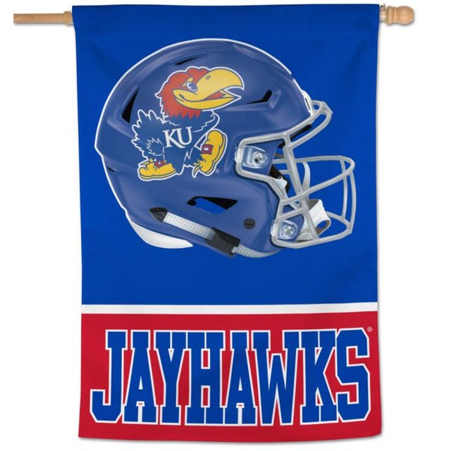 Kansas Jayhawks HELMET Vertical Flag 28" x 40"