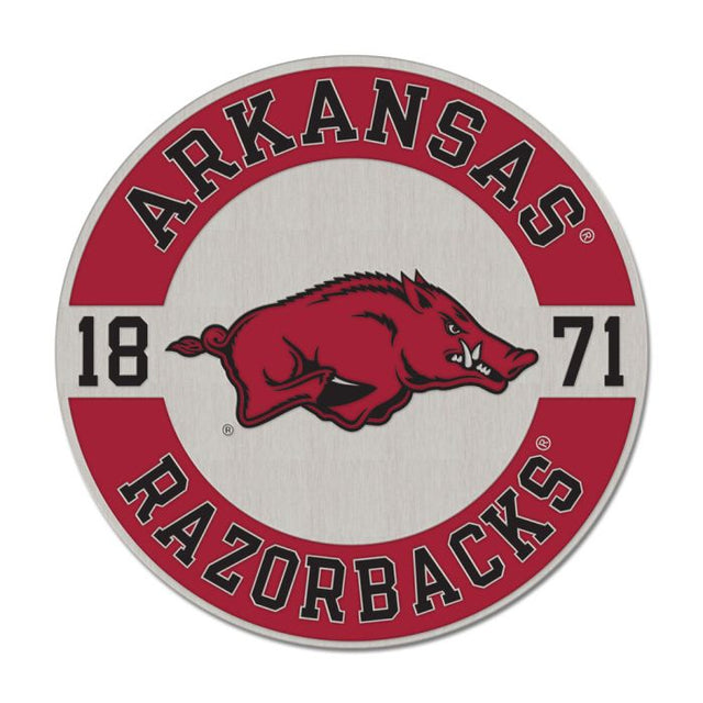 Arkansas Razorbacks ESTABLISHED Collector Enamel Pin Jewelry Card