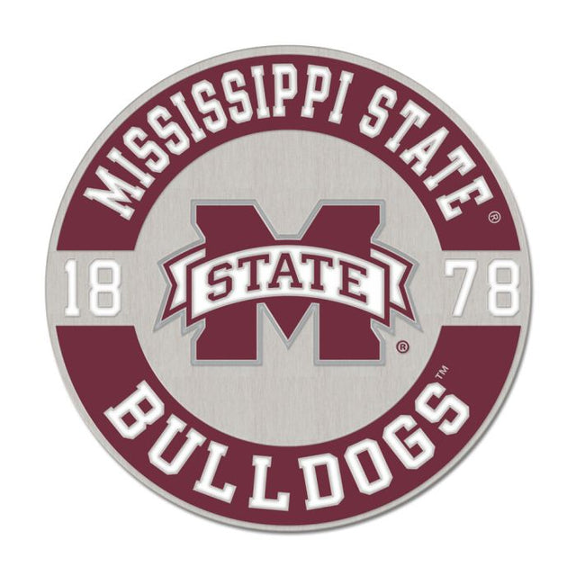 Tarjeta de joyería con pin esmaltado de colección de Mississippi State Bulldogs