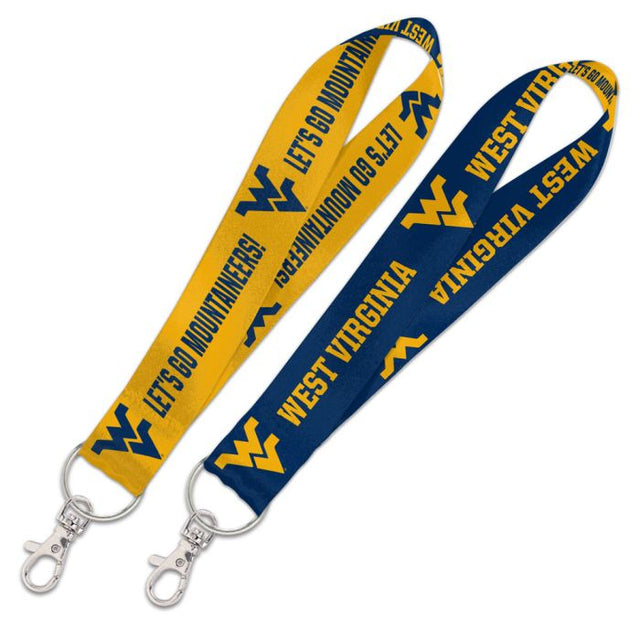 West Virginia Mountaineers Lanyard Key Strap 1"