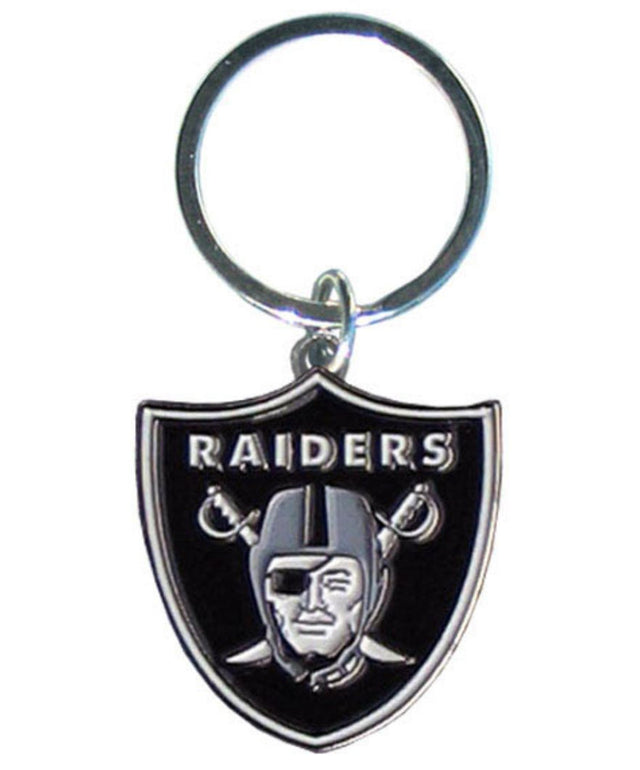 Llavero con el logotipo cromado de los Raiders de Las Vegas