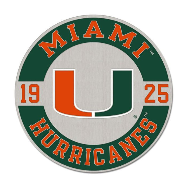 Miami Hurricanes Collector Enamel Pin Jewelry Card