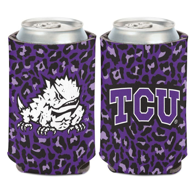 TCU Horned Frogs Leopard Can Cooler 12 oz.