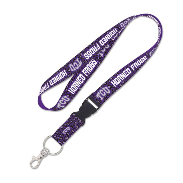 TCU Horned Frogs LEOPARD Lanyard w/detachable buckle 1"