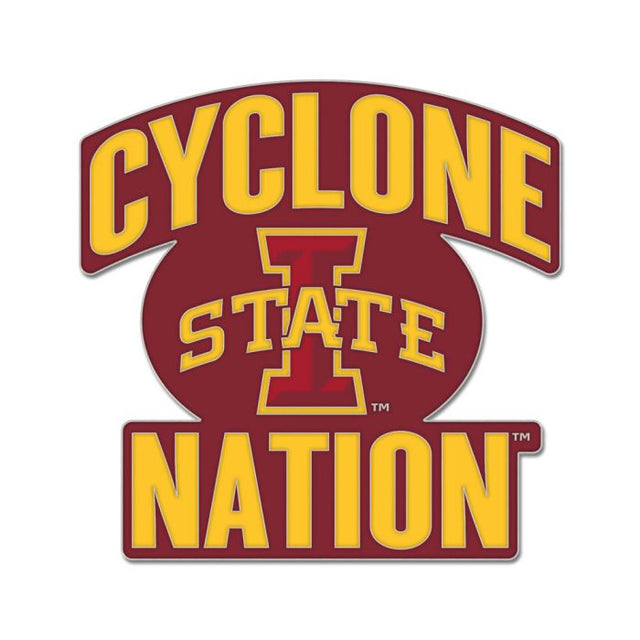 Iowa State Cyclones SLOGAN Collector Enamel Pin Jewelry Card
