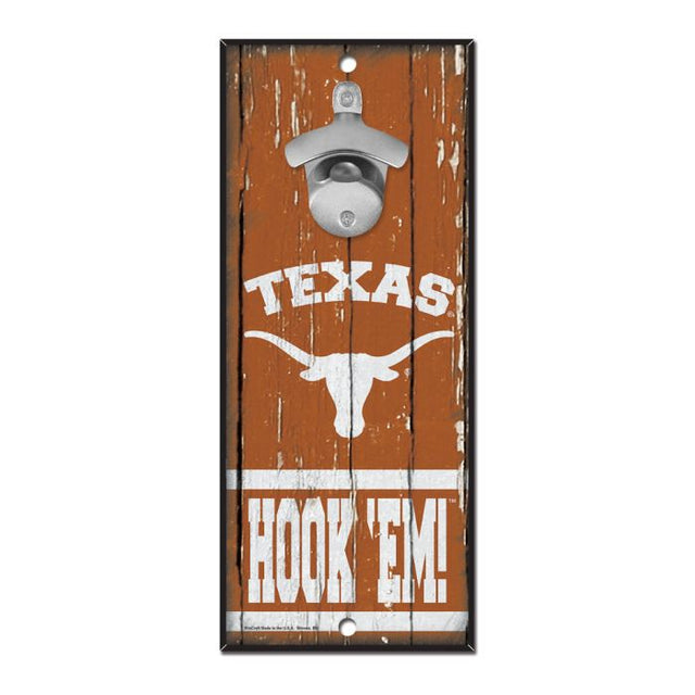 Texas Longhorns Bottle Opener Sign 5x11