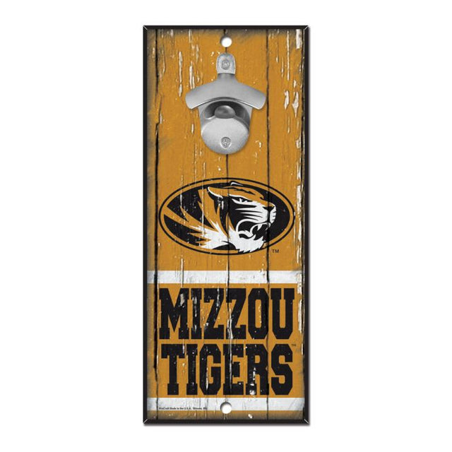 Missouri Tigers Bottle Opener Sign 5x11